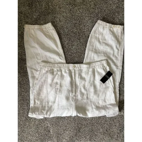 Lauren Ralph Lauren White Linen Pants - Picture 3 of 6